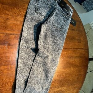 Acid Wash Wide-Leg Jeans